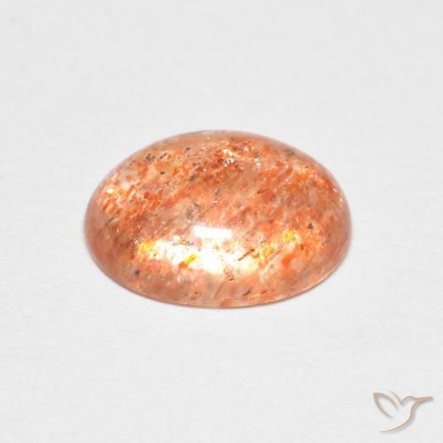 Sunstone Gemstone in 9 x 7 mm (calibrated) Size for Sale, Sunstone Stone in Ginger Orange Color