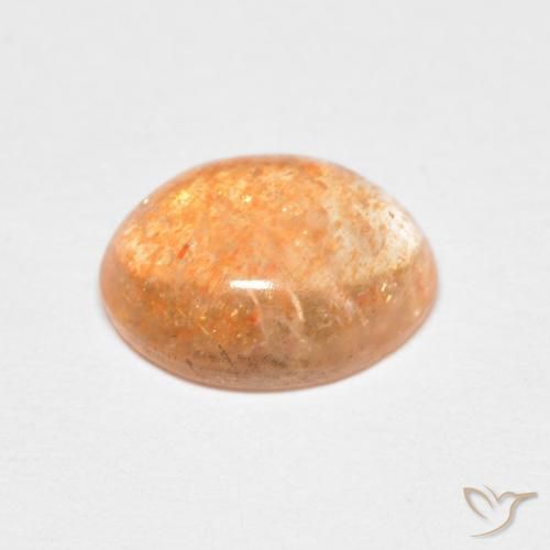 Sunstone Gemstone in 9.3 x 7.5 mm Size for Sale, Sunstone Stone in Medium Light-Orange Color