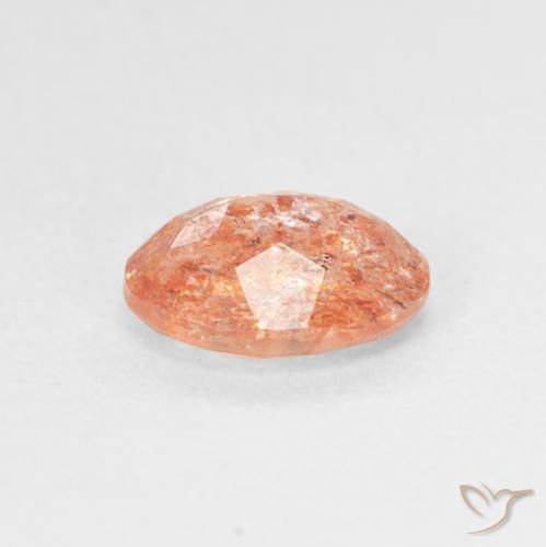 Sunstone Gemstone in 8 x 6 mm (calibrated) Size for Sale, Sunstone Stone in Medium Light-Orange Color