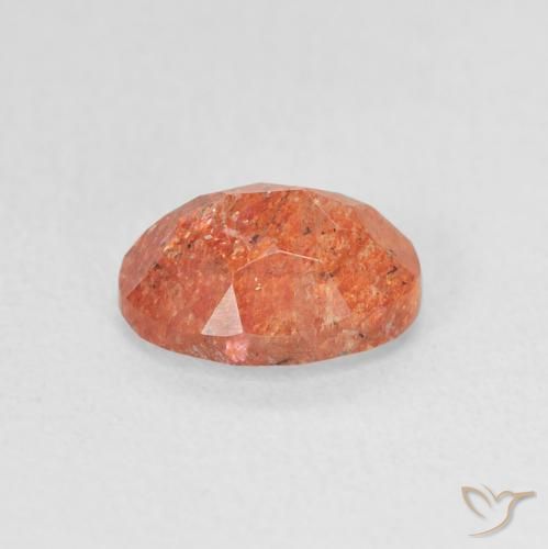 Sunstone Gemstone in 8 x 6 mm (calibrated) Size for Sale, Sunstone Stone in Medium Orange Color
