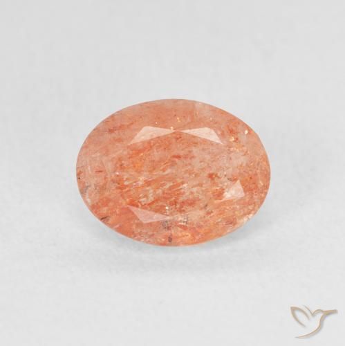1.22ct Natural Medium Orange Sunstone, Oval, Translucent
