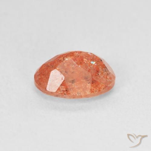 Sunstone Gemstone in 8 x 6 mm (calibrated) Size for Sale, Sunstone Stone in Bright Orange Color