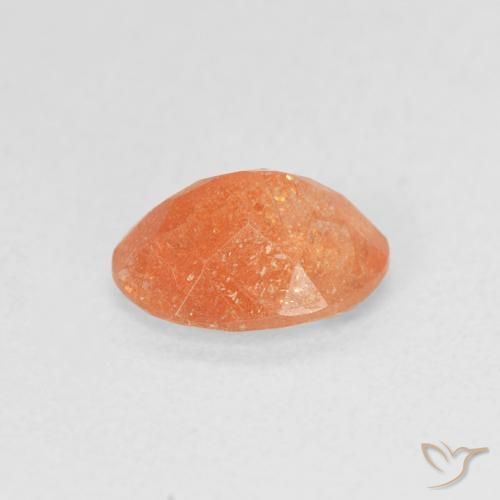Sunstone Gemstone in 8 x 6 mm (calibrated) Size for Sale, Sunstone Stone in Medium Orange Color