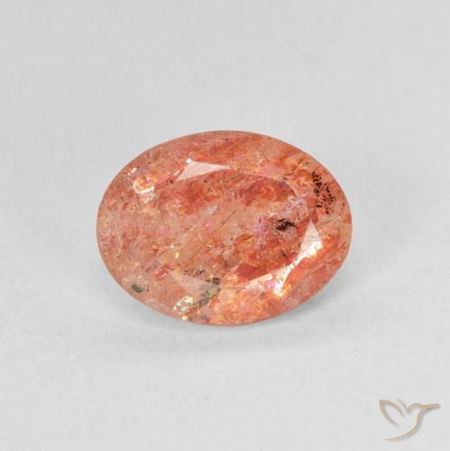 1.20ct Natural Bright Orange Sunstone, Oval, Translucent