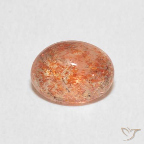 1.25ct Natural Ginger Orange Sunstone, Oval, Translucent