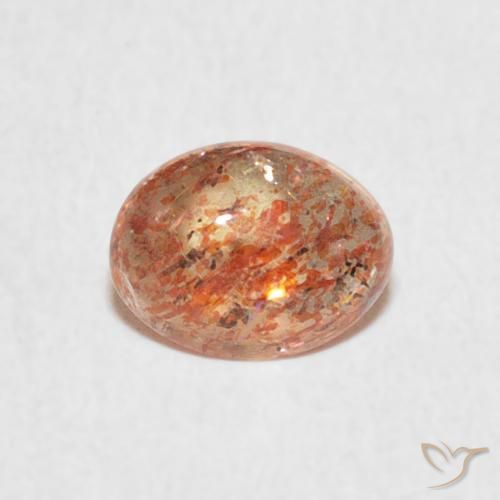 0.85ct Natural Warm Orange Sunstone, Oval, Translucent