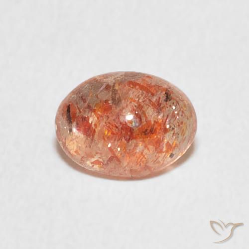 1.04ct Natural Medium Orange Sunstone, Oval, Translucent