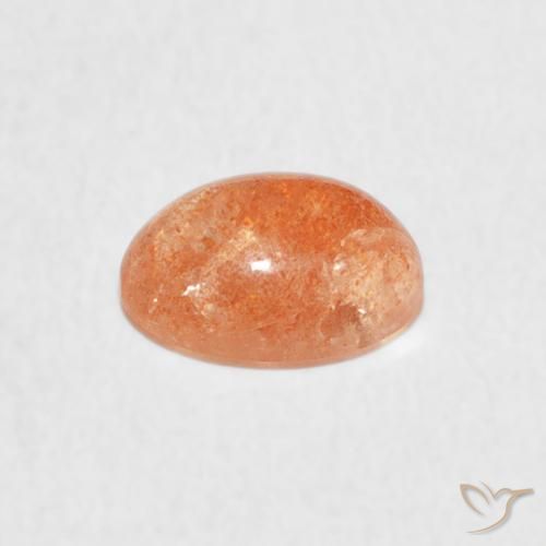 Sunstone Gemstone in 8 x 6 mm (calibrated) Size for Sale, Sunstone Stone in Medium Light-Orange Color