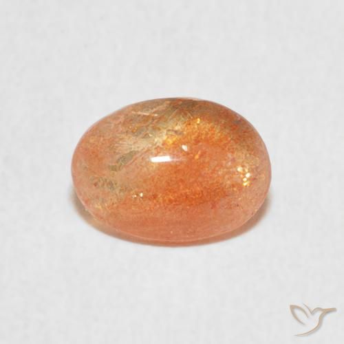 0.94ct Natural Medium Light-Orange Sunstone, Oval, Translucent