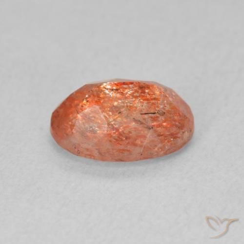 Sunstone Gemstone in 8 x 6 mm (calibrated) Size for Sale, Sunstone Stone in Medium Light-Orange Color