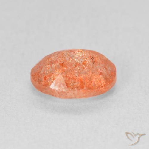 Sunstone Gemstone in 8 x 6 mm (calibrated) Size for Sale, Sunstone Stone in Bright Orange Color