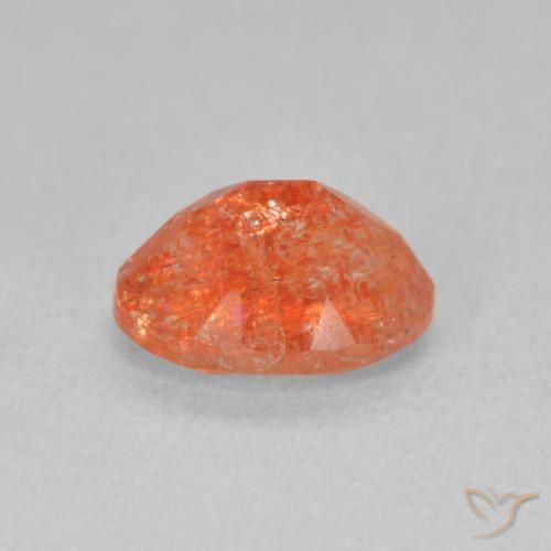 Sunstone Gemstone in 8 x 6 mm (calibrated) Size for Sale, Sunstone Stone in Bright Orange Color
