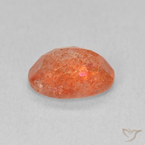 Sunstone Gemstone in 8 x 6 mm (calibrated) Size for Sale, Sunstone Stone in Medium Orange Color