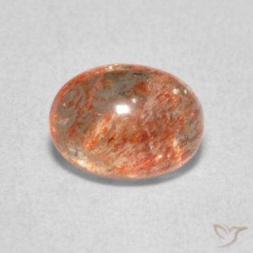 1.17ct Natural Ginger Orange Sunstone, Oval, Translucent