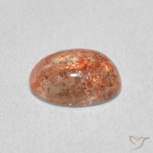 Sunstone Gemstone in 8 x 6 mm (calibrated) Size for Sale, Sunstone Stone in Ginger Orange Color
