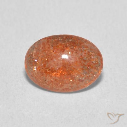 1.04ct Natural Medium Orange Sunstone, Oval, Translucent