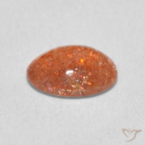 Sunstone Gemstone in 8 x 6 mm (calibrated) Size for Sale, Sunstone Stone in Medium Orange Color