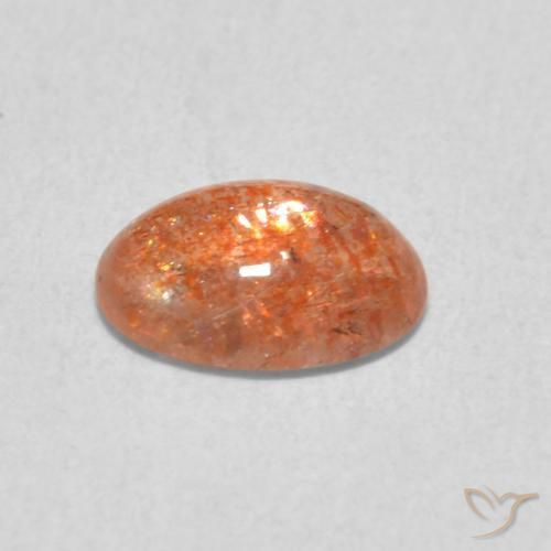 Sunstone Gemstone in 8 x 6 mm (calibrated) Size for Sale, Sunstone Stone in Reddish Orange Color