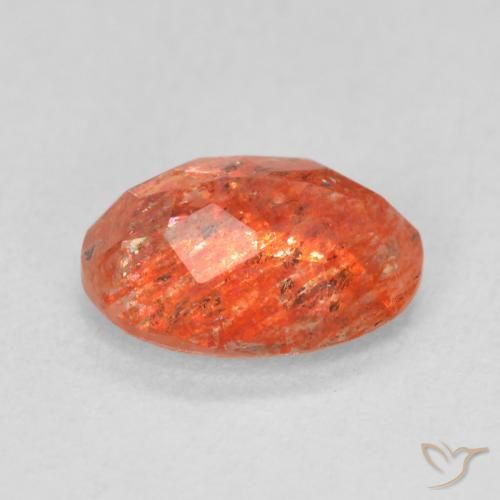 Sunstone Gemstone in 8 x 6 mm (calibrated) Size for Sale, Sunstone Stone in Amber Orange Color