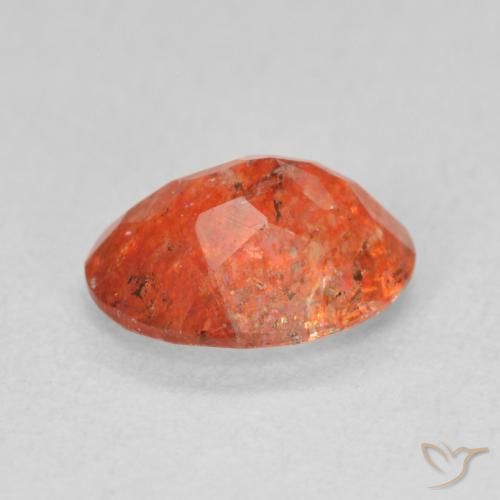 Sunstone Gemstone in 8 x 6 mm (calibrated) Size for Sale, Sunstone Stone in Bright Orange Color