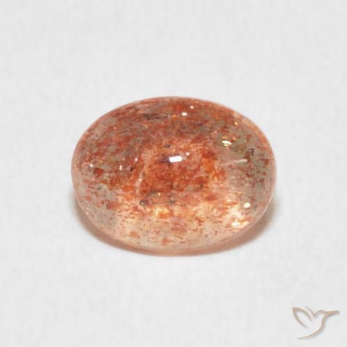 1.16ct Natural Medium Orange Sunstone, Oval, Translucent