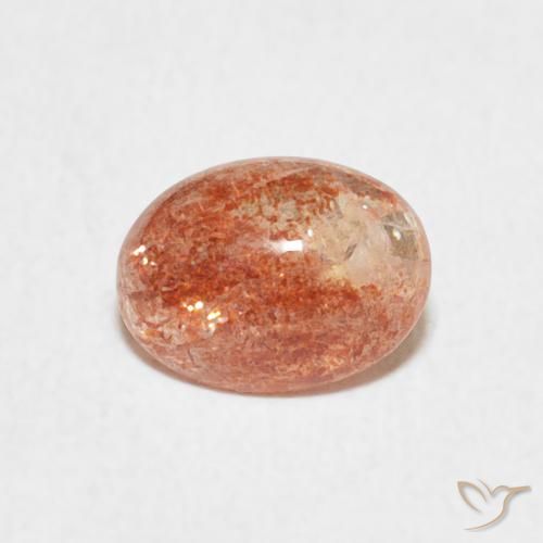 1.04ct Natural Medium Orange Sunstone, Oval, Translucent