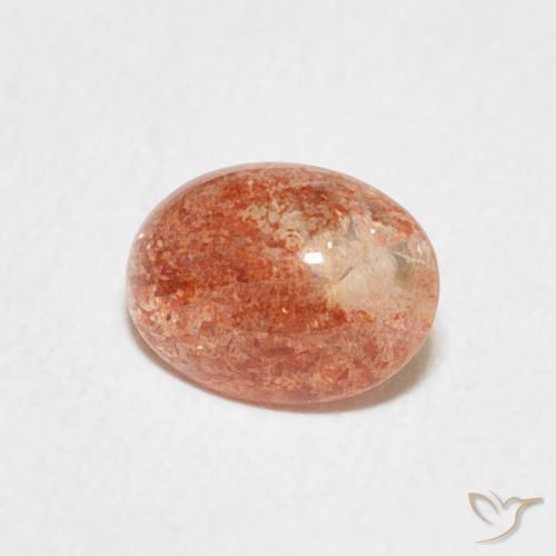 1.04 ct Orange Sunstone Stone, Natural Sunstone in Oval Cabochon Shape for Sale