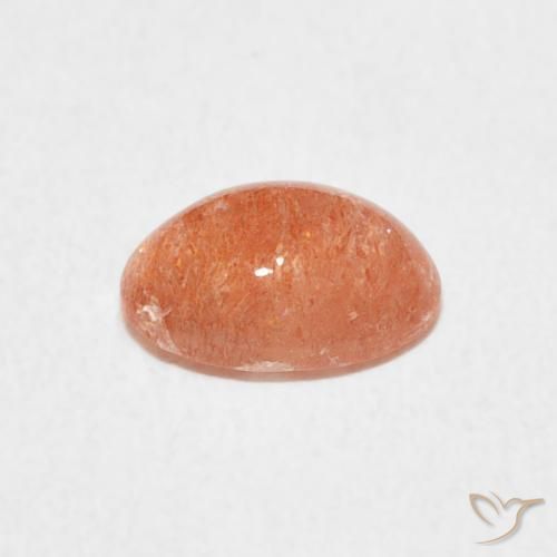 Sunstone Gemstone in 8 x 6 mm (calibrated) Size for Sale, Sunstone Stone in Light Tiger Orange Color