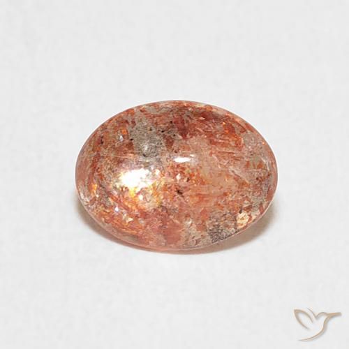 0.91ct Natural Grapefruit Orange Sunstone, Oval, Translucent