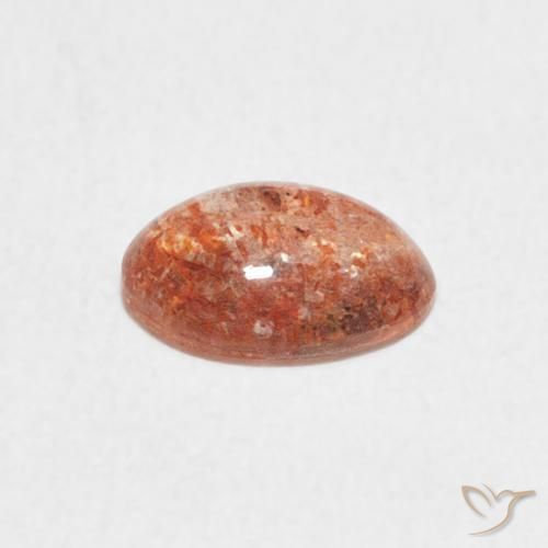 Sunstone Gemstone in 8 x 6 mm (calibrated) Size for Sale, Sunstone Stone in Grapefruit Orange Color