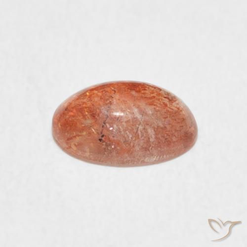 Sunstone Gemstone in 8 x 6 mm (calibrated) Size for Sale, Sunstone Stone in Light Tiger Orange Color
