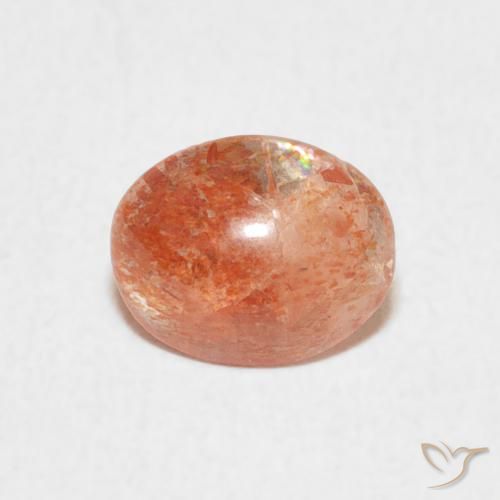 0.93ct Natural Medium Orange Sunstone, Oval, Translucent