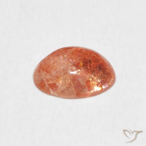Sunstone Gemstone in 7.8 x 6.3 mm Size for Sale, Sunstone Stone in Medium Orange Color