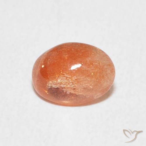 1.02ct Natural Deep Orange Sunstone, Oval, Translucent