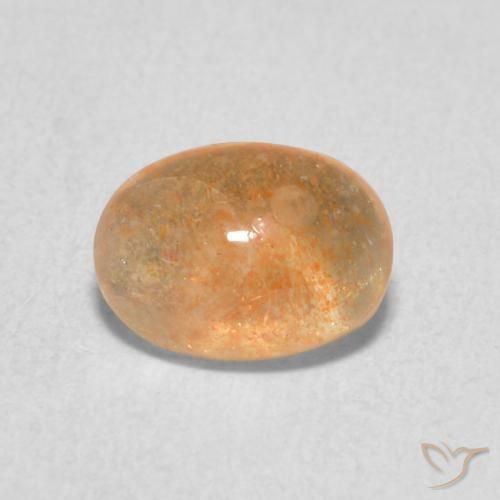 1.34ct Natural Light Orange Sunstone, Oval, Translucent