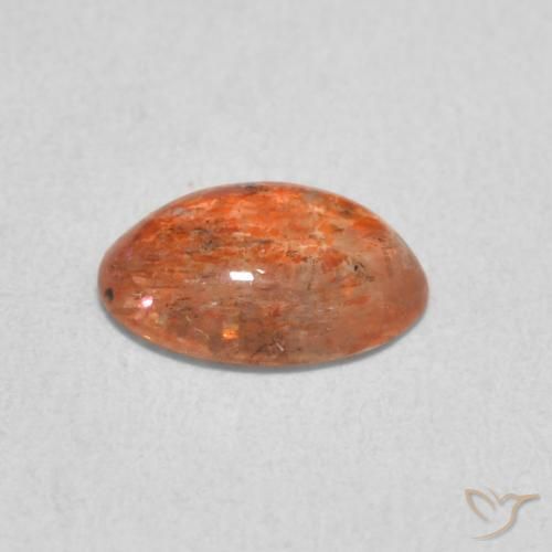 Sunstone Gemstone in 8 x 6 mm (calibrated) Size for Sale, Sunstone Stone in Ginger Orange Color