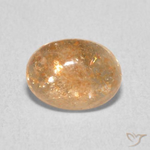 1.33ct Natural Light Peach Orange Sunstone, Oval, Translucent