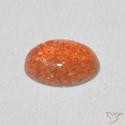 Sunstone Gemstone in 8 x 6 mm (calibrated) Size for Sale, Sunstone Stone in Reddish Orange Color