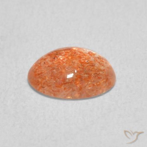 Sunstone Gemstone in 8 x 6 mm (calibrated) Size for Sale, Sunstone Stone in Ginger Orange Color