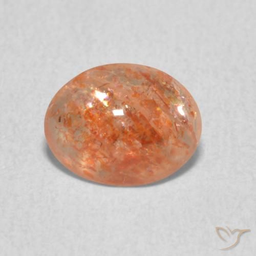 1.07ct Natural Ginger Orange Sunstone, Oval, Translucent