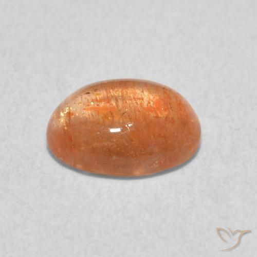 Sunstone Gemstone in 8 x 6 mm (calibrated) Size for Sale, Sunstone Stone in Medium Light-Orange Color