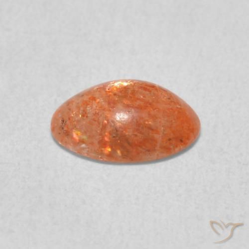 Sunstone Gemstone in 8 x 6 mm (calibrated) Size for Sale, Sunstone Stone in Medium Light-Orange Color