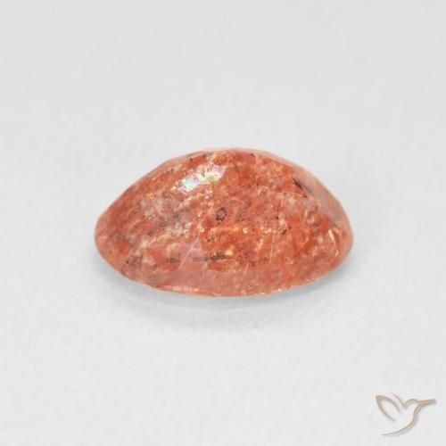 Sunstone Gemstone in 8 x 6 mm (calibrated) Size for Sale, Sunstone Stone in Grapefruit Orange Color
