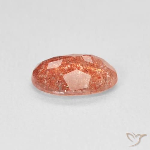 Sunstone Gemstone in 8 x 6 mm (calibrated) Size for Sale, Sunstone Stone in Grapefruit Orange Color
