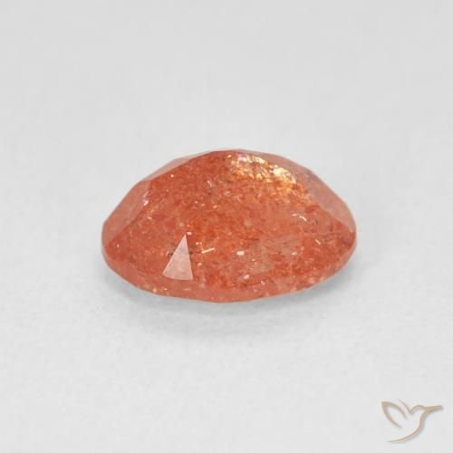 Sunstone Gemstone in 8 x 6 mm (calibrated) Size for Sale, Sunstone Stone in Grapefruit Orange Color