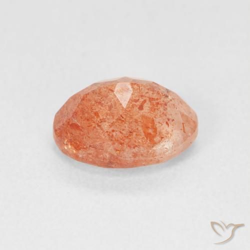 Sunstone Gemstone in 8 x 6 mm (calibrated) Size for Sale, Sunstone Stone in Grapefruit Orange Color