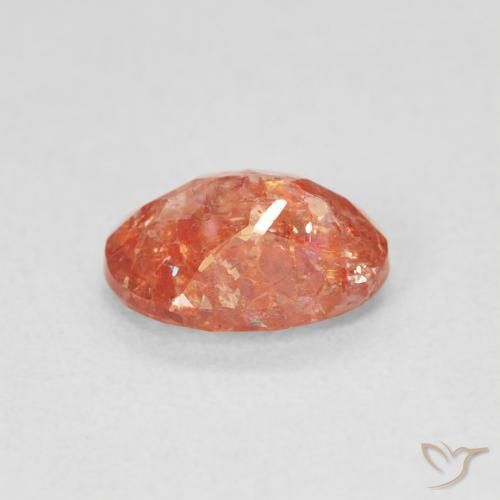 Sunstone Gemstone in 8 x 6 mm (calibrated) Size for Sale, Sunstone Stone in Grapefruit Orange Color