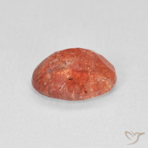 Sunstone Gemstone in 8 x 6 mm (calibrated) Size for Sale, Sunstone Stone in Grapefruit Orange Color