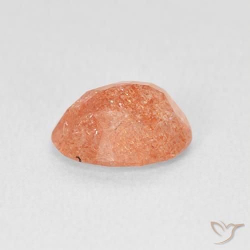 Sunstone Gemstone in 8 x 6 mm (calibrated) Size for Sale, Sunstone Stone in Reddish Orange Color