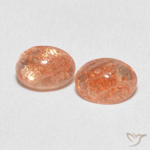 1.78ctw Natural Ginger Orange Sunstone, Oval, Translucent